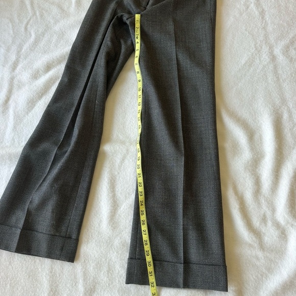 Ann Taylor Gray Wool Blend Business Pant Suit Blazer | Wide Leg Pants Size 2 - Picture 14 of 14